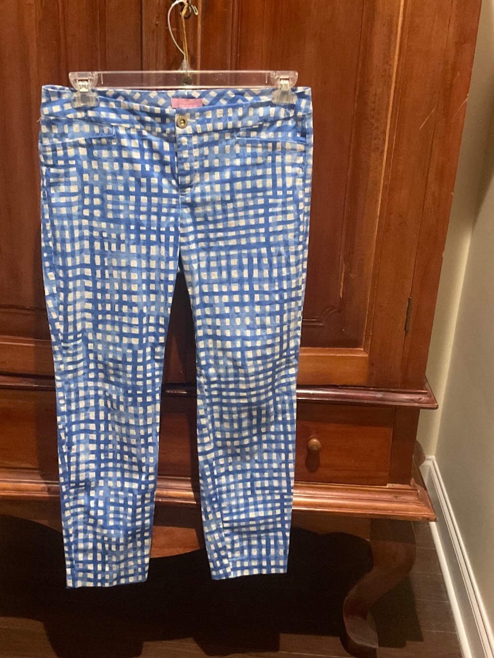 Lilly Pulitzer Kelly Skinny Ankle Pants , Color Bennet Blue, Size 8